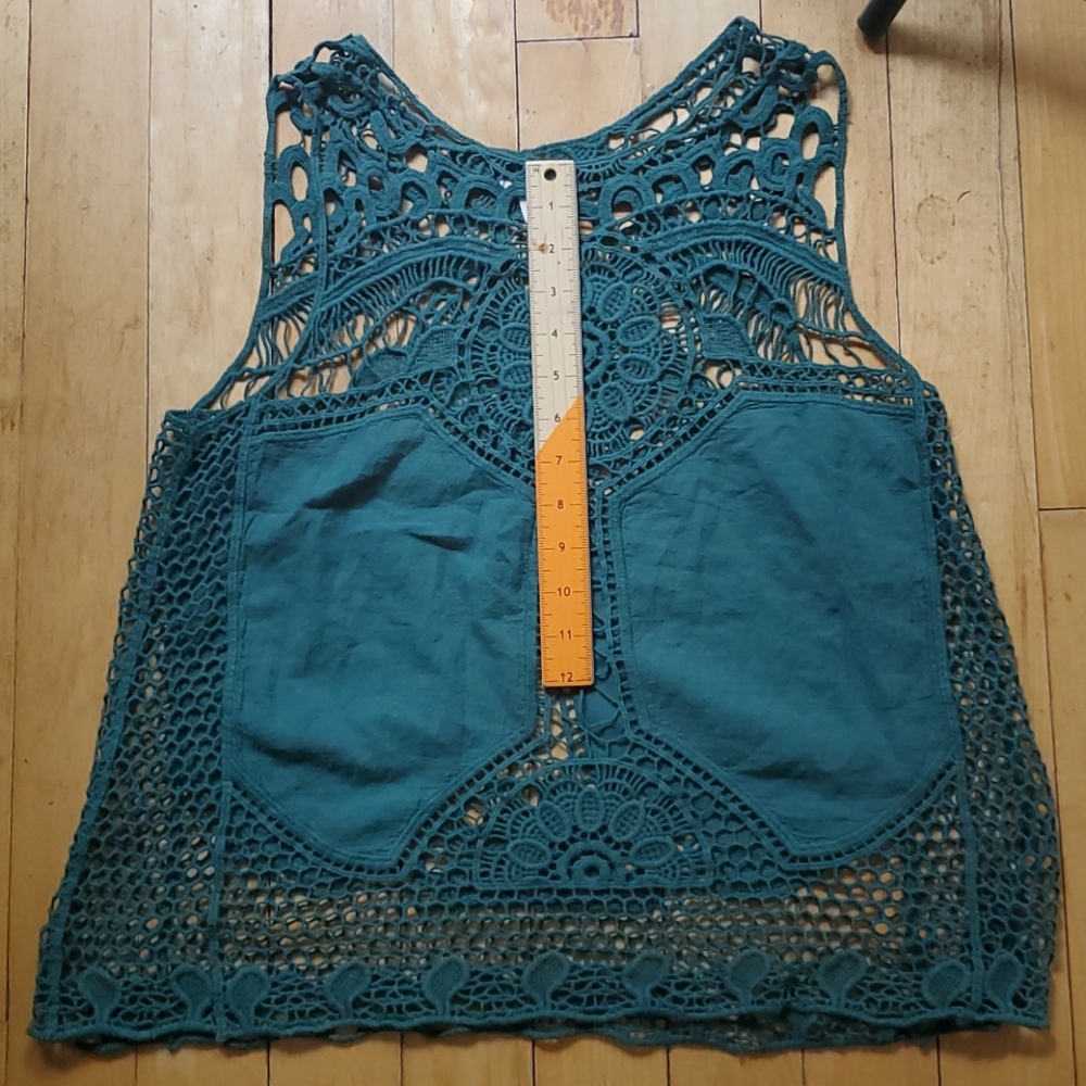 Teal, Crocheted Tank
